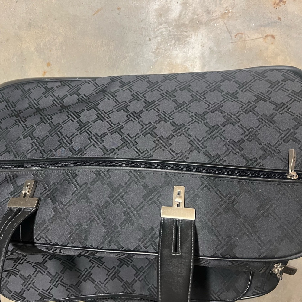 Tumi Black Patterned Overnight With Roller Wheels - image 4